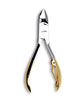 Cuticle Pliers Stainless Half Gold 53010