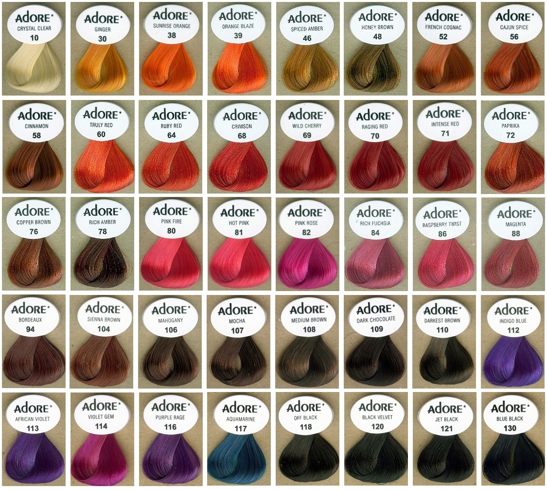 Vital Hair Maxima Colour Chart