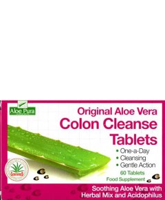 Aloe Pura Gentle Action Aloe Vera Colon Cleanse Tablets