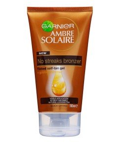 tan self solaire streaks ambre gel bronzer tinted garnier pakcosmetics