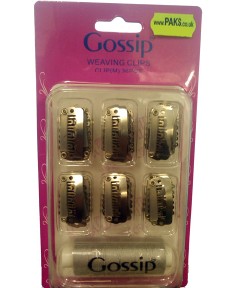 Silver Weaving Clips with Thread 36pcs