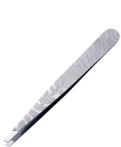 Zebra Silver Slant Tweezer