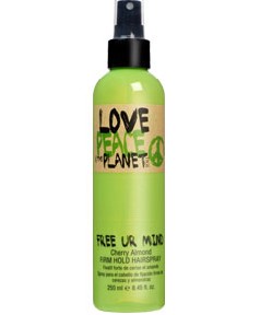 Love Peace The Planet Free Ur Mind Hair Spray