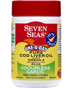 Sevenseas One A Day Pure Cod Liver Oil Plus Garlic