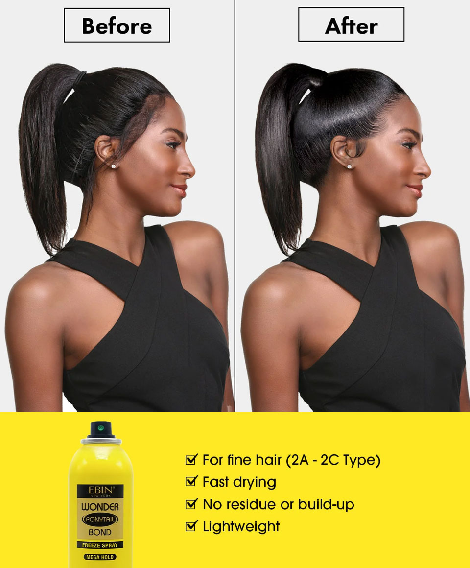 Ebin Wonder Lace Bond Ponytail Freeze Spray 8oz - Mega Hold For Fine Hair And Humidity Hair Sprays 59158322 - View #3