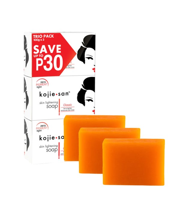 Kojie San Hautaufhellungsseife Mit Kojisäure – 3er Pack (6 Riegel à 135 G), Mit Kokosöl