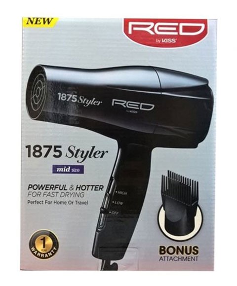 Red By Kiss 1875 Styler Mid Size Hair Dryer