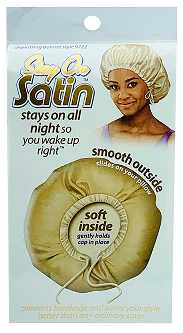 Stay On Satin Drawstring Bonnet 9722 Stay on Sating Caps