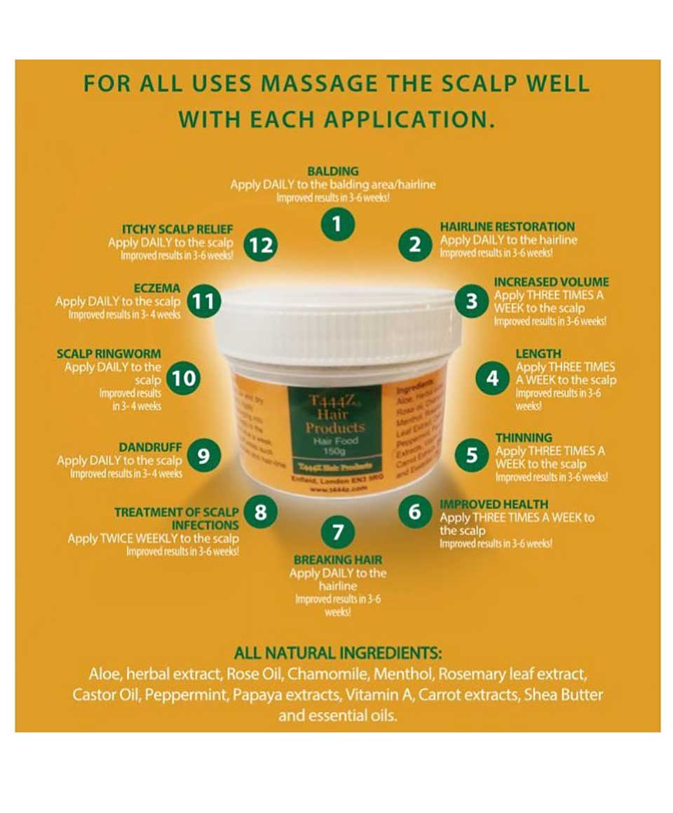 Buy T444Z Australia- T444Z Hair Food -150g | My Natural Beauty