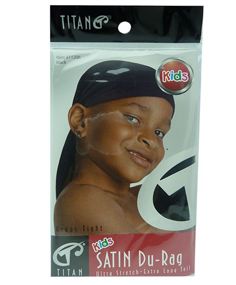 Titan Satin Durag Black