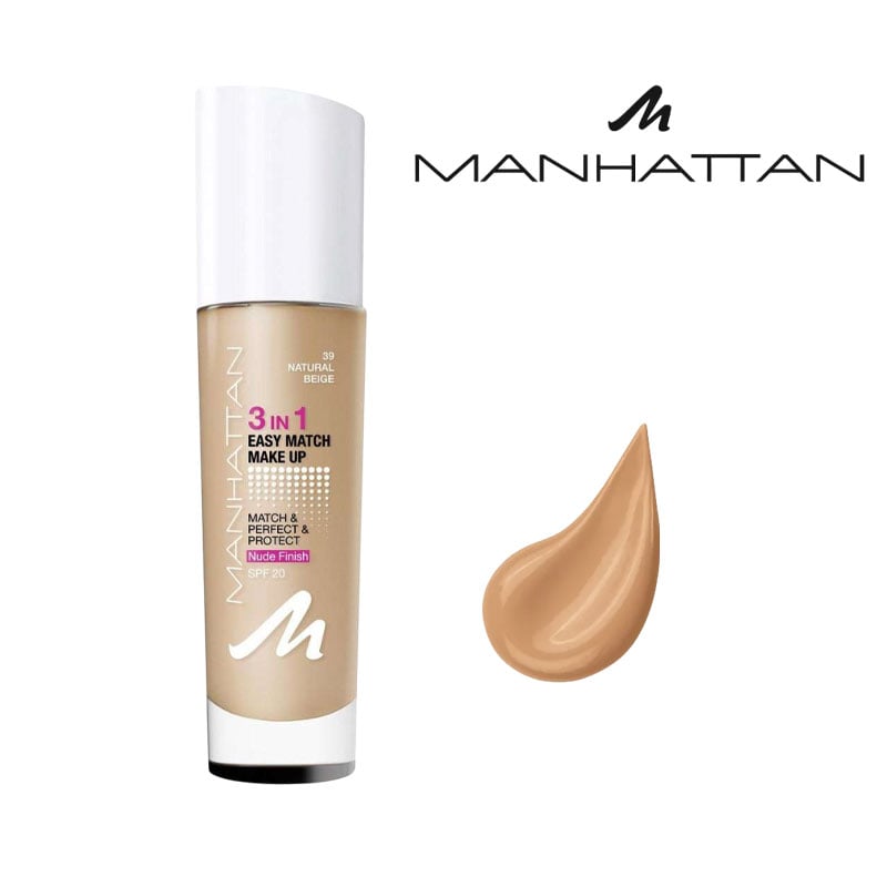 3In1 Easy Match Nude Finish Foundation 39 Natural Beige