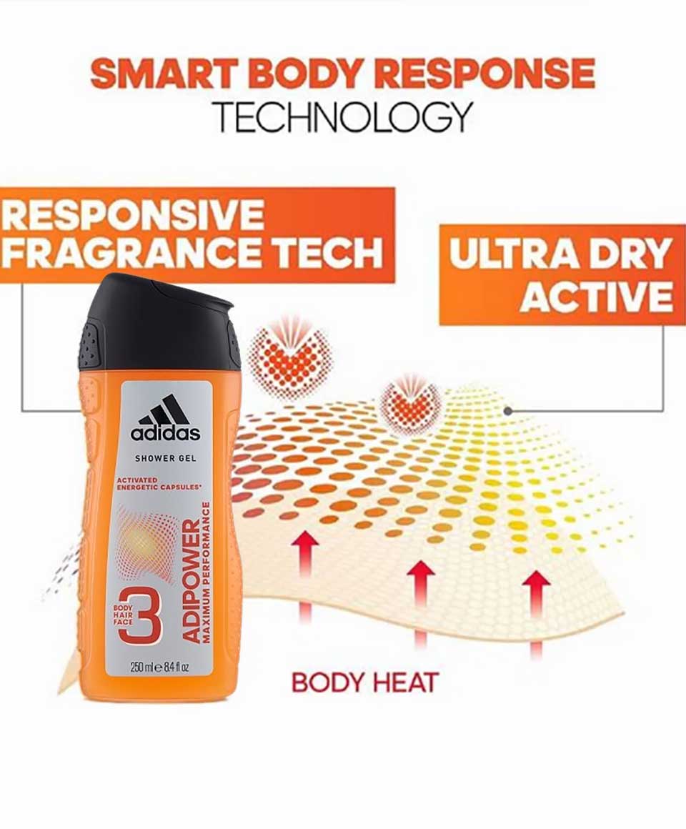 Adidas 3 In 1 Adipower Shower Gel