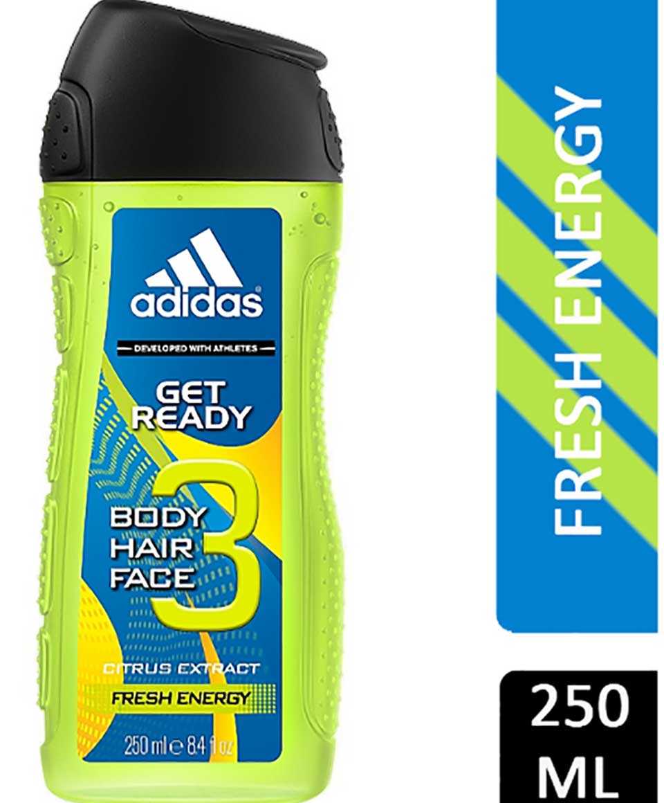 Adidas Get Ready 3 In 1 Fresh Energy Shower Gel