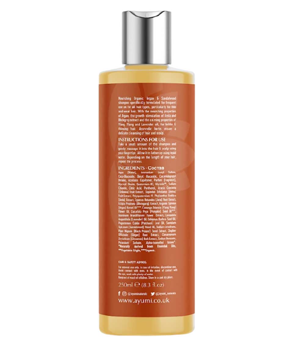 Ayumi Natural Sandalwood And Argan Shampoo