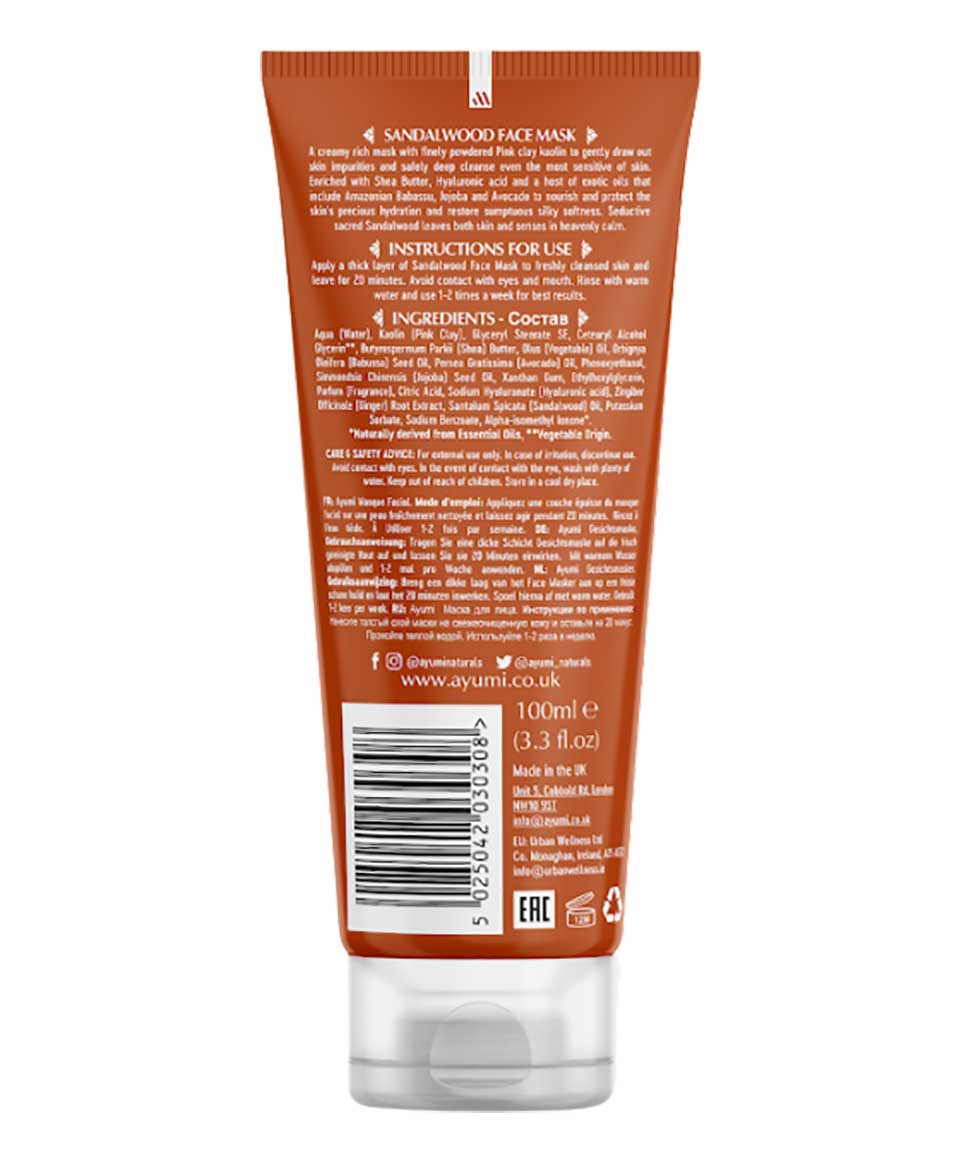 Ayumi Naturals Sandalwood And Ylang Ylang Face Mask
