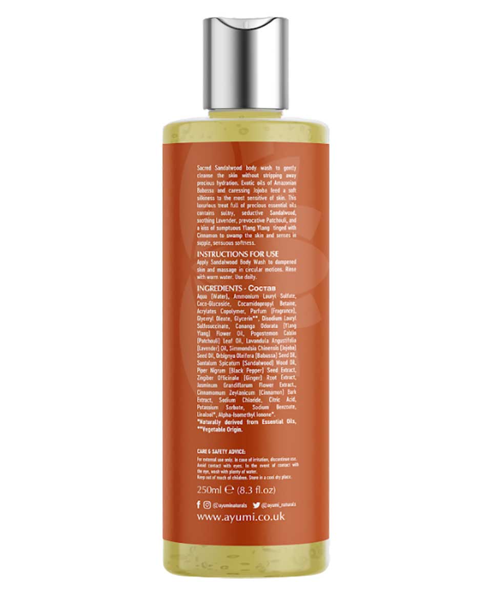 Ayumi Naturals Sandalwood And Ylang Ylang Body Wash