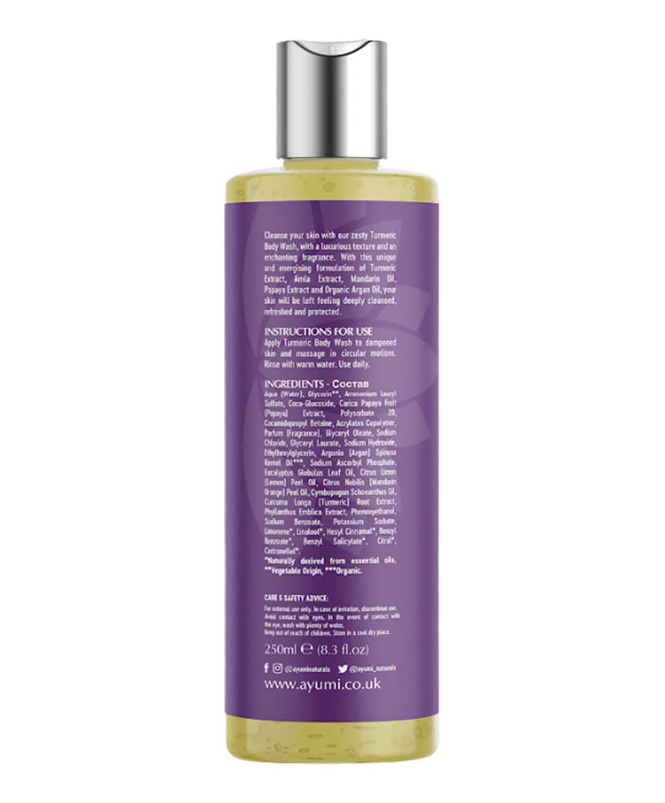 Ayumi Naturals Turmeric And Argan Oil Body Wash