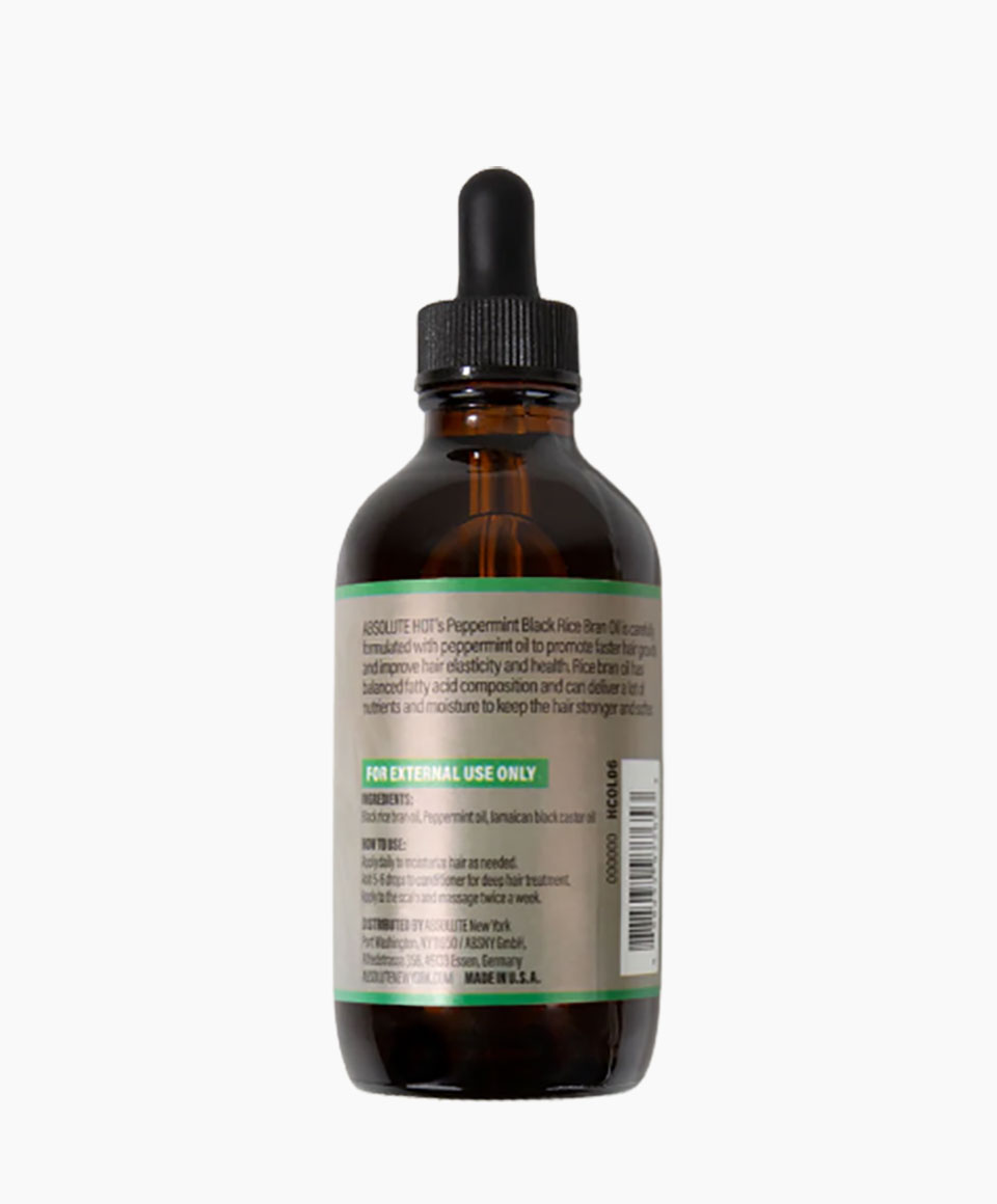 Peppermint Cold Pressed Black Rice Bran Hair Oil
