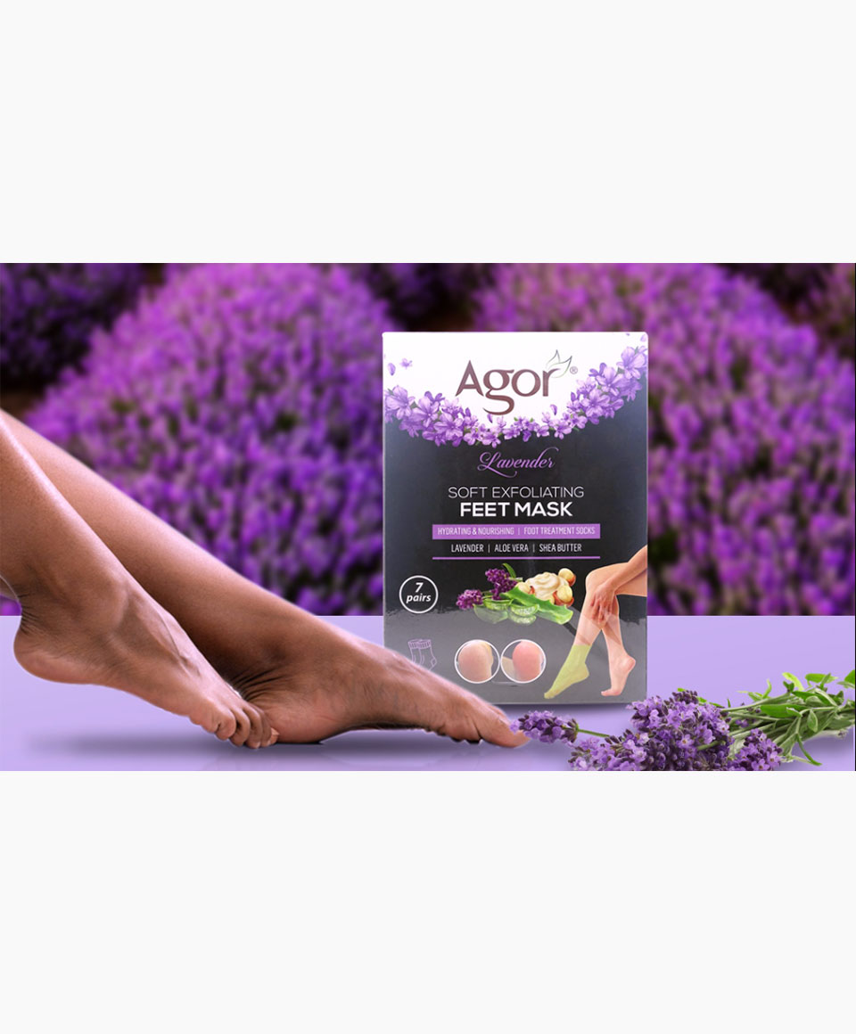 Agor Lavender Soft Exfoliating Feet Mask