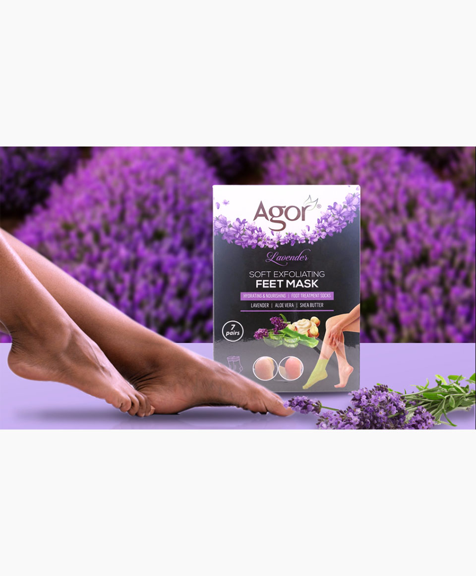 Agor Lavender Soft Exfoliating Feet Mask