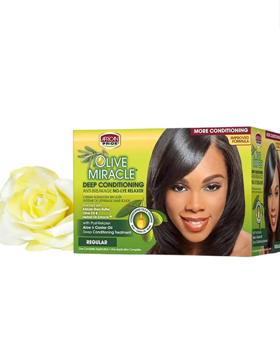 Olive Miracle Anti Breakage Deep Conditioning No Lye Relaxer