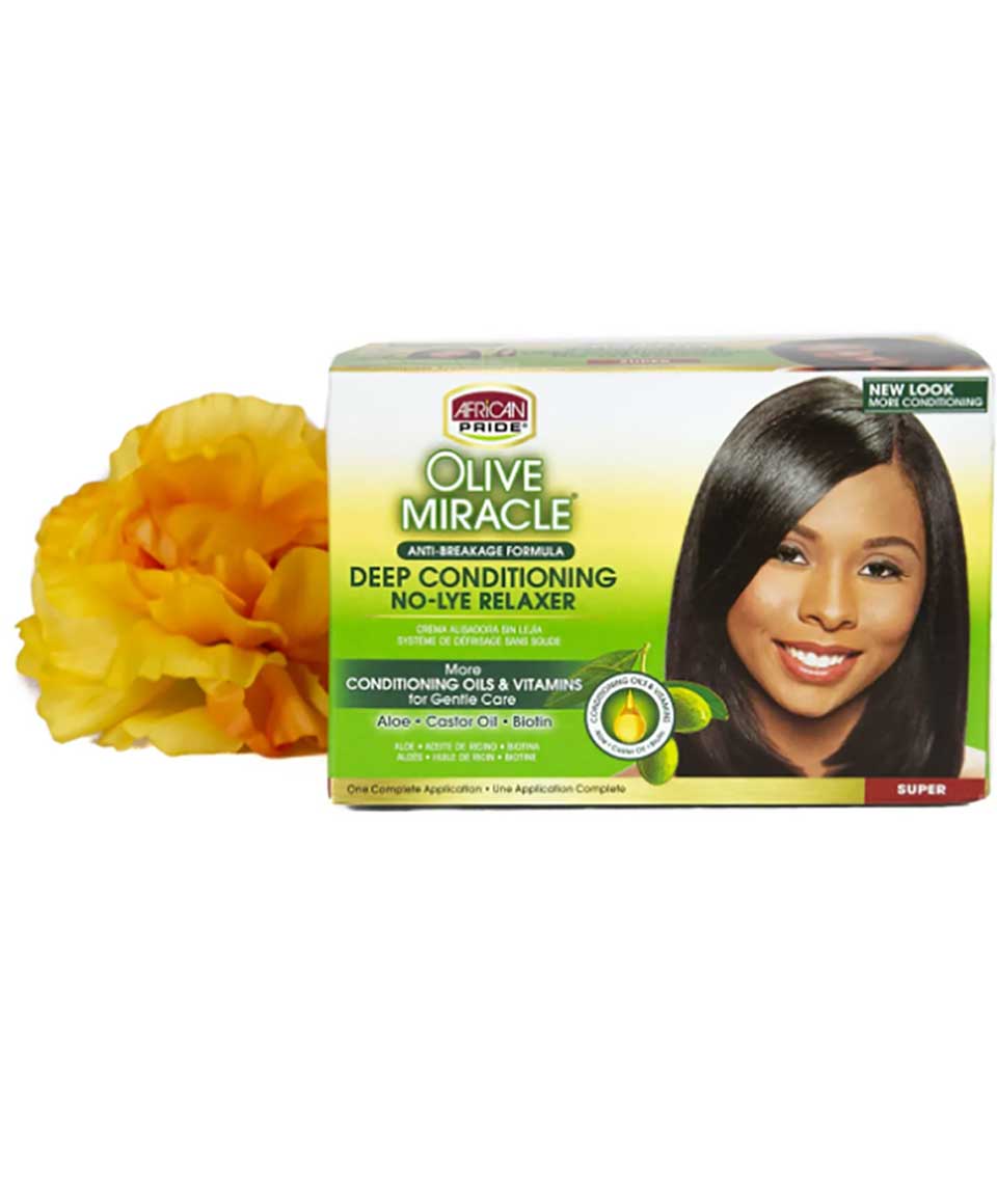 Olive Miracle Anti Breakage Deep Conditioning No Lye Relaxer Super