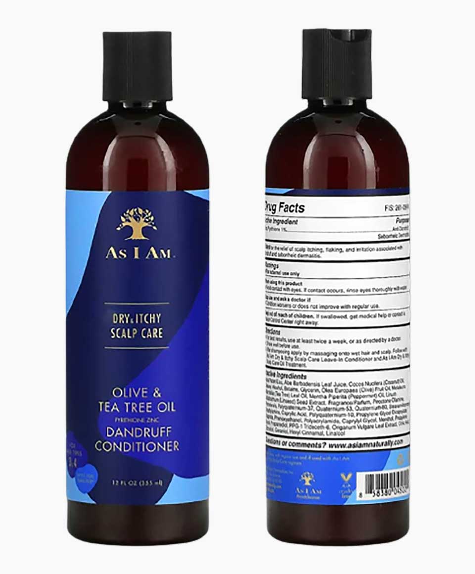 As I Am Dry And Itchy Scalp Care Olive And Tea Tree Dandruff Conditioner