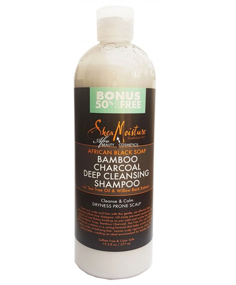 African Black Soap Bamboo Charcoal Deep Cleansing Shampoo