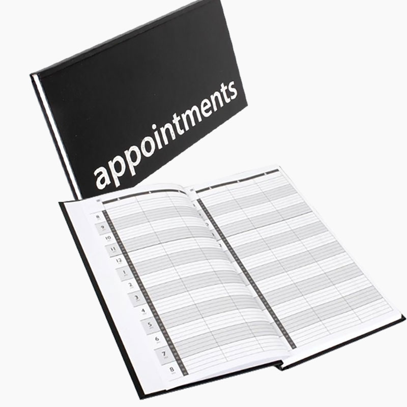 Agenda Hairdressing Appointment Book Black