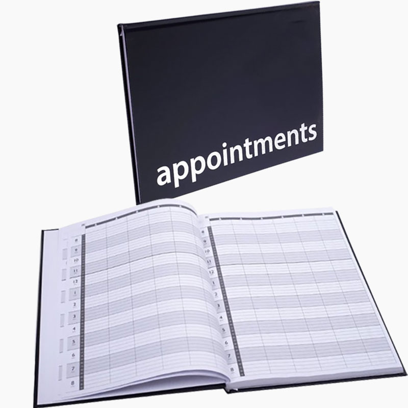 Agenda Hairdressing Appointment Book Black