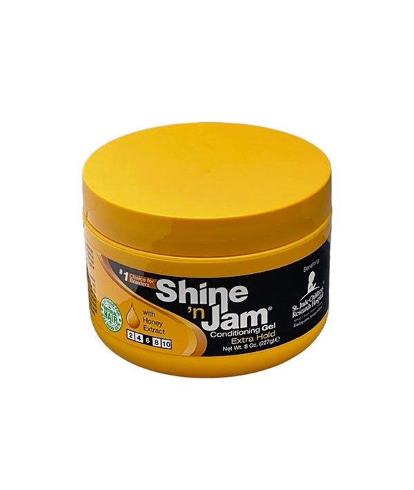 Ampro Shine N Jam Gel | Braiding Gel | Extra Hold | Alcohol-Free Hair Gel | Strong Hold | Styling Gel