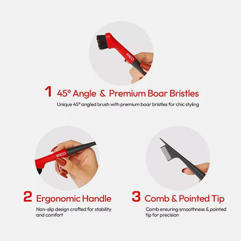 Angled Edge Pro Premium Boar Bristles Pintail HH102