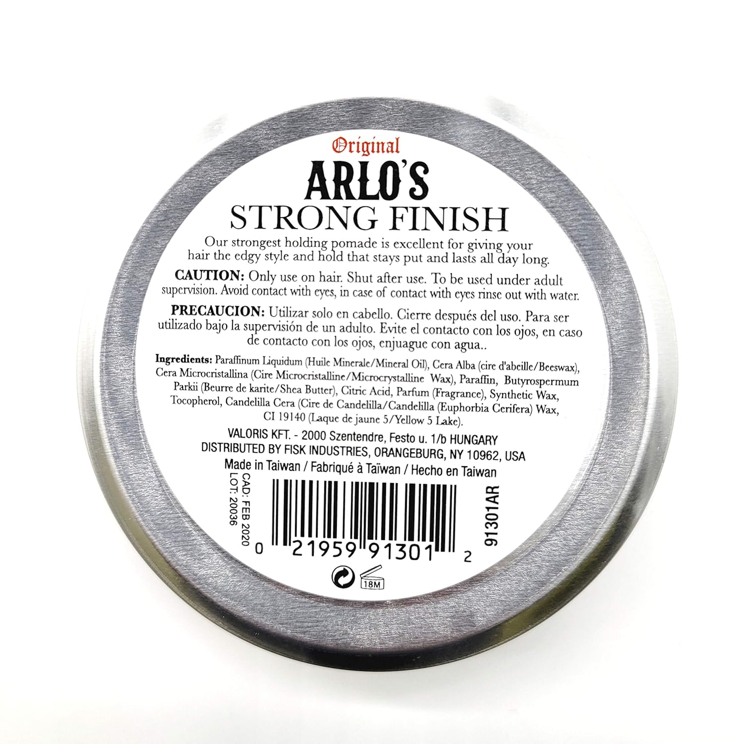 Arlos Pomade For Strong Hold