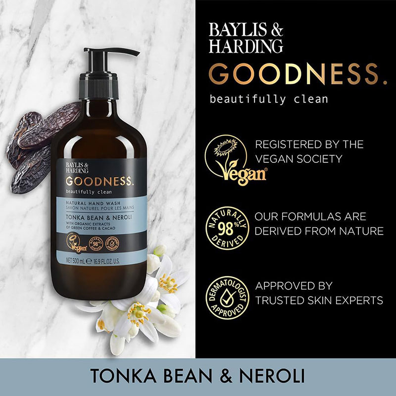 Goodness Tonka Bean And Neroli Natural Hand Wash