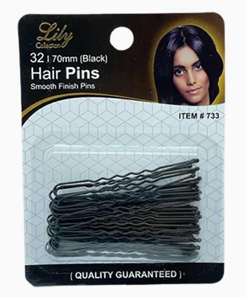 Lily Collection Hair Pins 733 Black Bellissemo Hair Pins