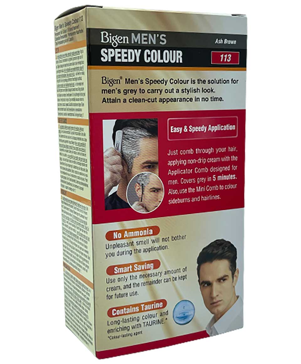 Bigen Hair Mens Speedy Colour Ash Brown 113