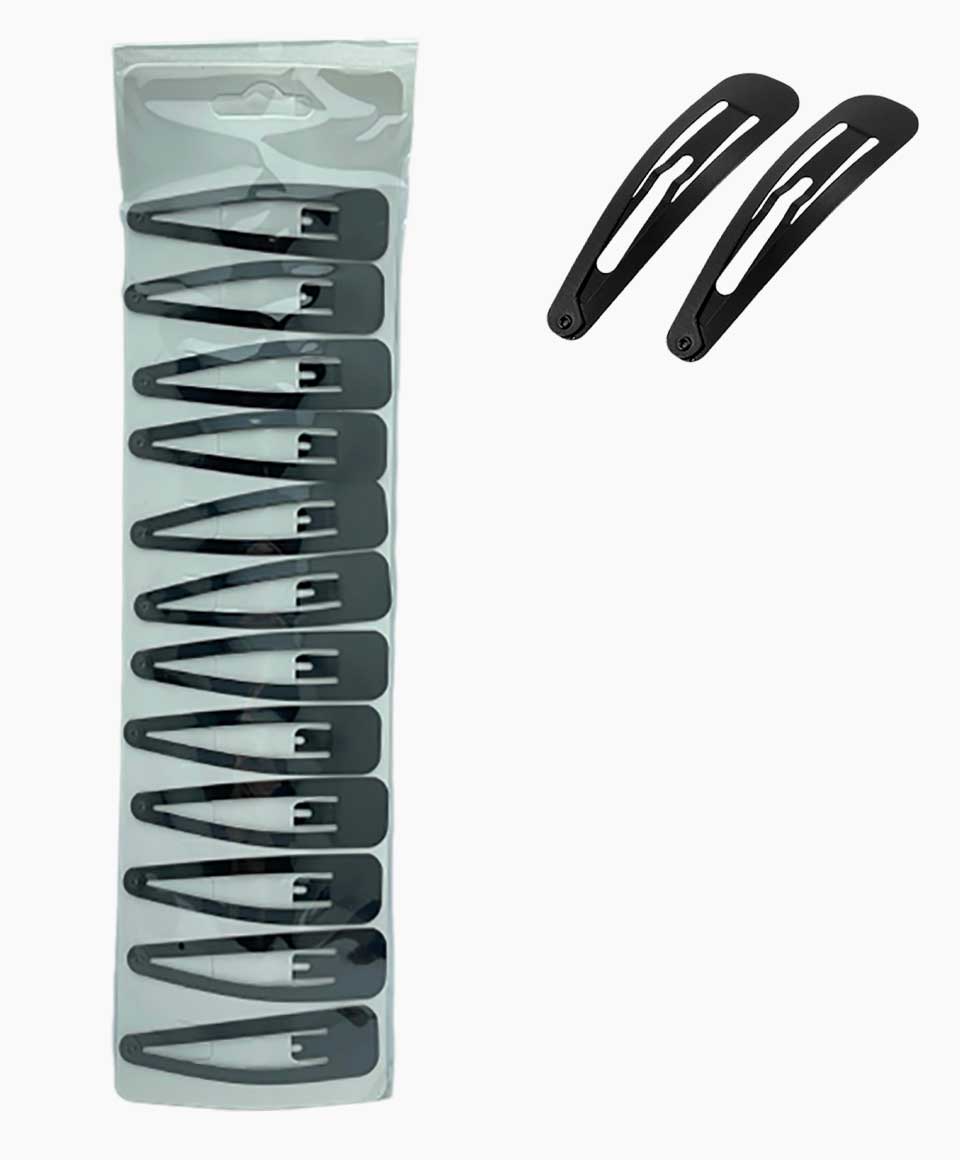 Metal Snap Hair Clips RS220BK