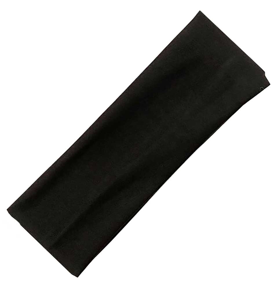 Polyester Wide Head Band Black RS39