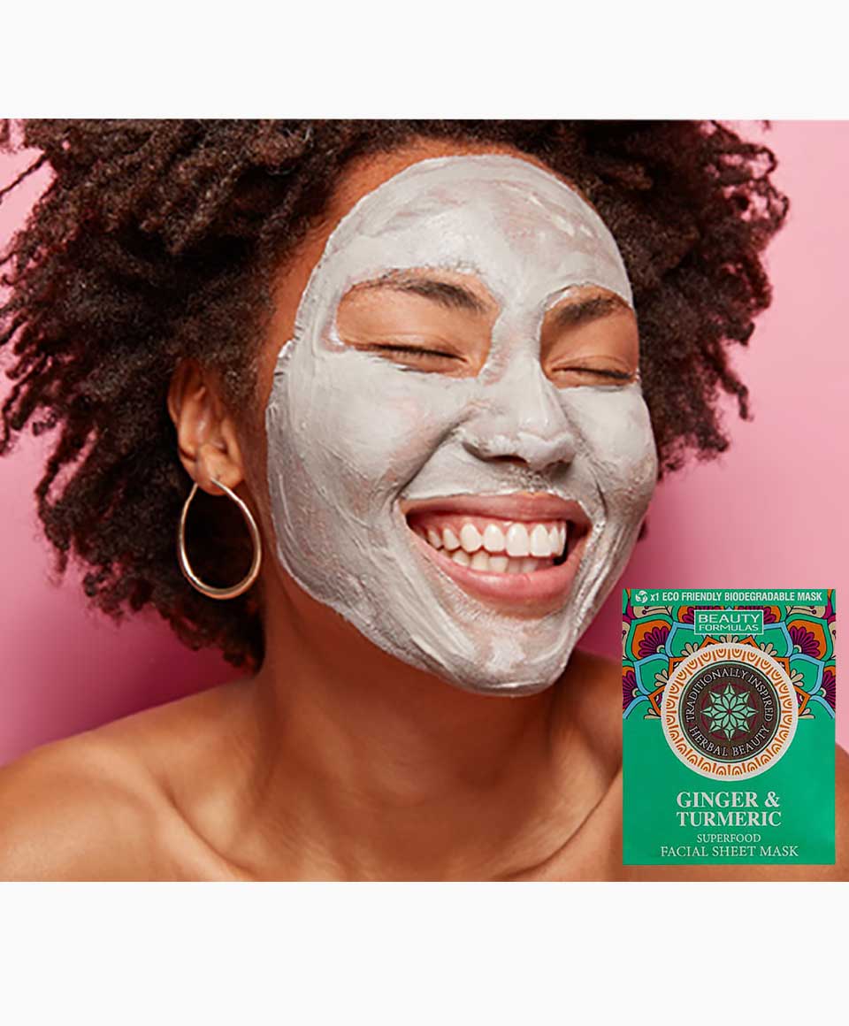 Ginger And Turmeric Superfood Facial Sheet Mask Drammock