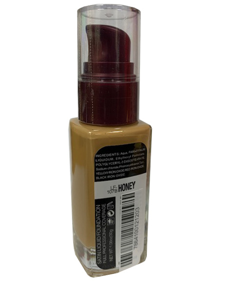 BF Satin Liquid Foundation LF107B Honey