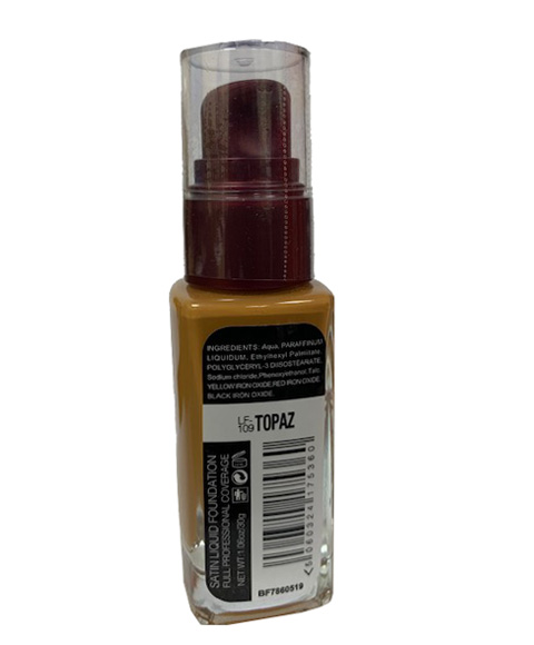 BF Satin Liquid Foundation LF109 Topaz