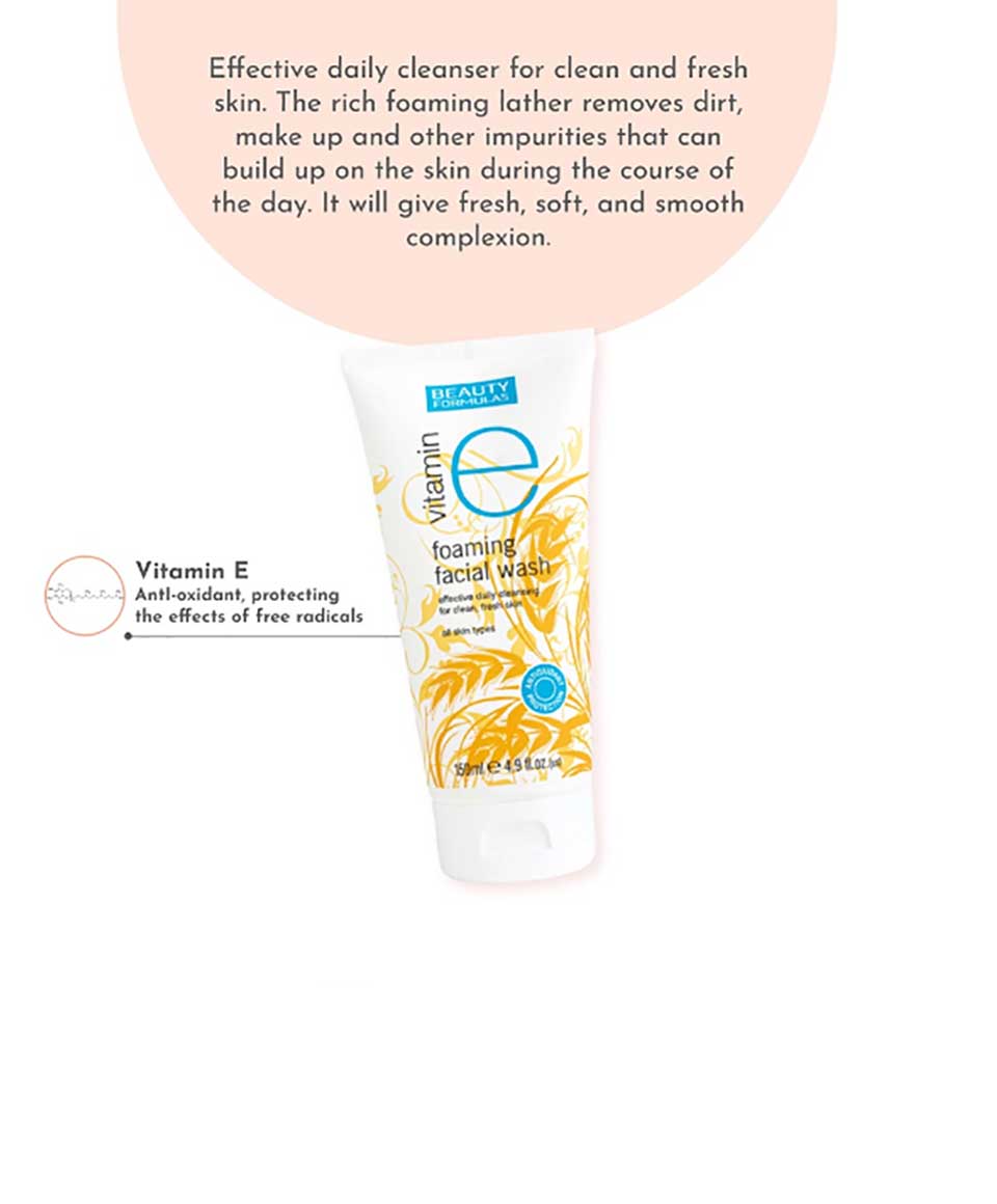 Beauty Formulas Vitamin E Foaming Facial Wash