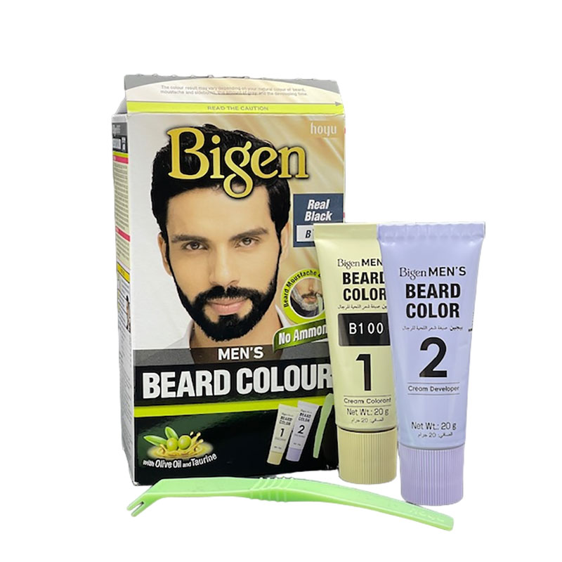 Mens Beard Colour Real Black B100