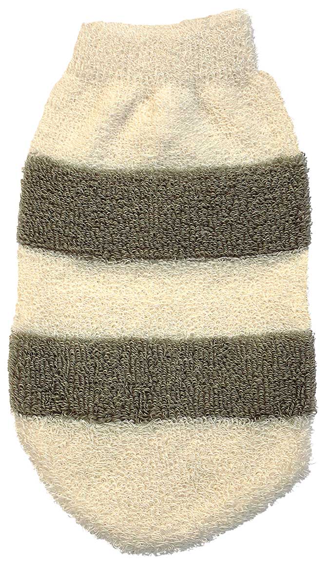 Balmy Natural Bamboo And Linen Bath Mitt