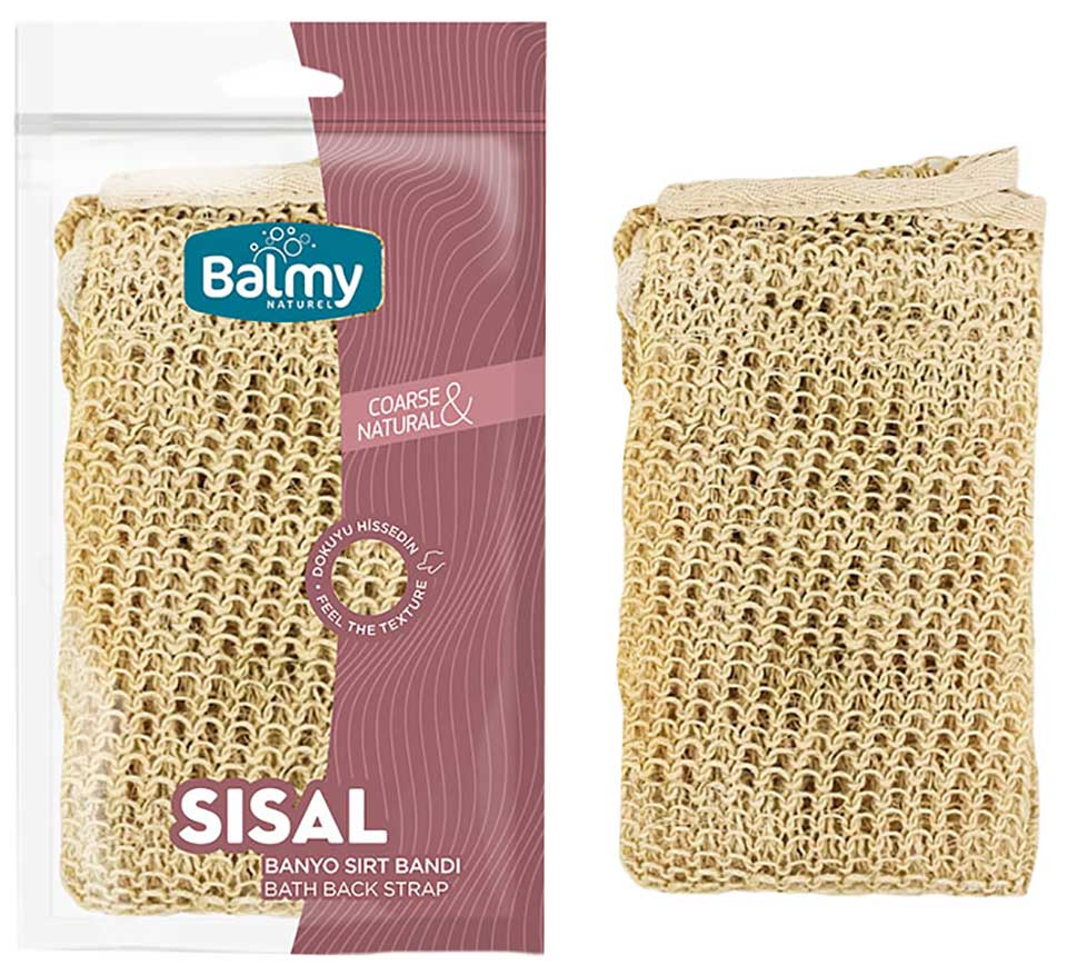 Sisal Coarse And Natural Bath Back Strap