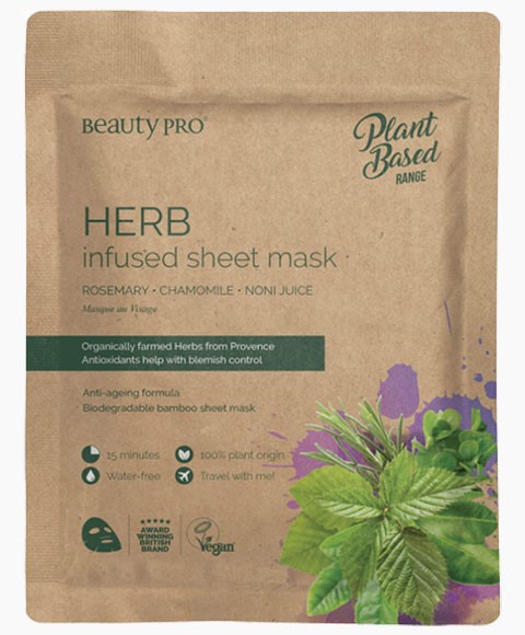 Plant Based Range Herb Infused Sheet Mask