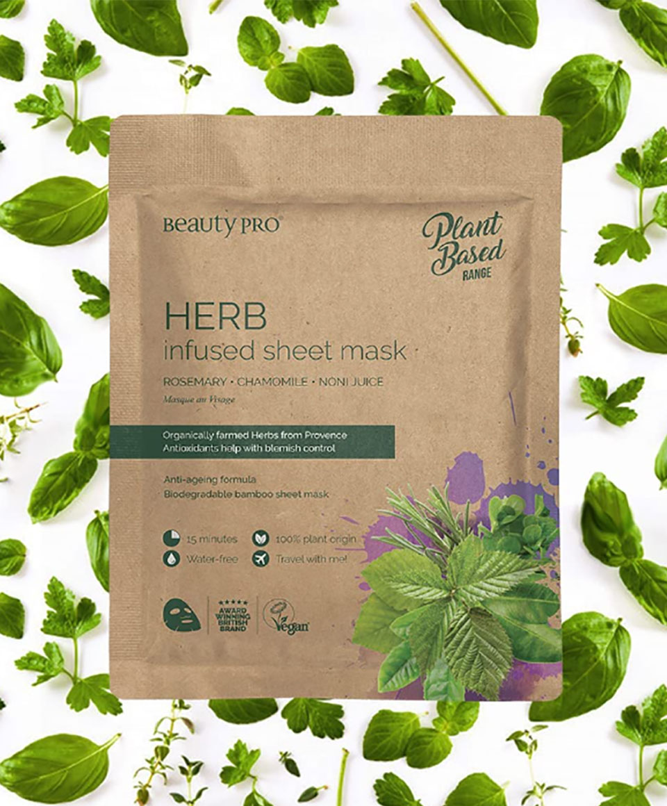 Plant Based Range Herb Infused Sheet Mask