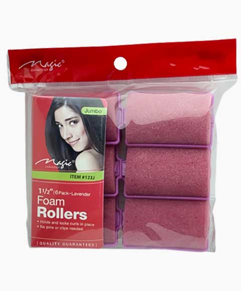 Magic Collection Foam Rollers Lavender 123J Jumbo