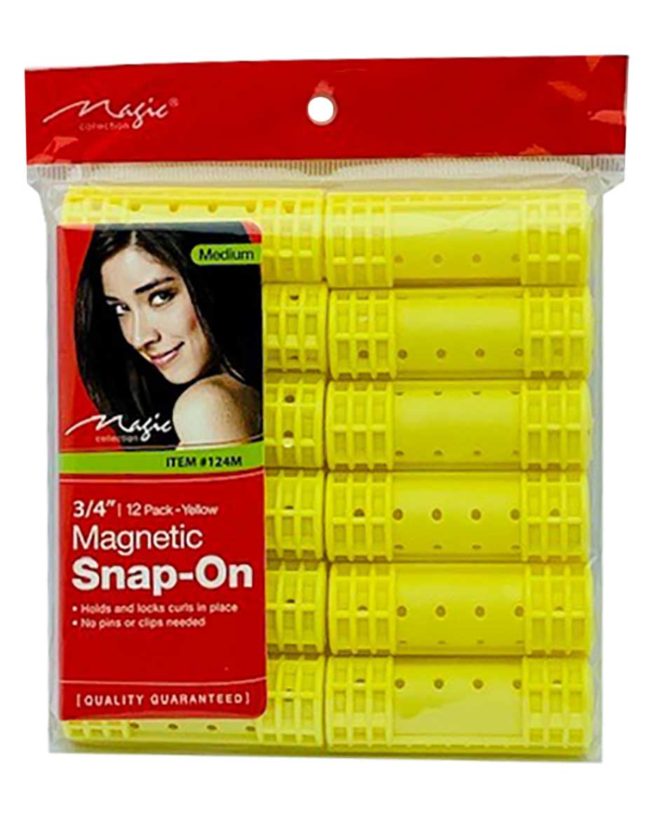 Magic Collection Magnetic Snap On Rollers 124M Yellow