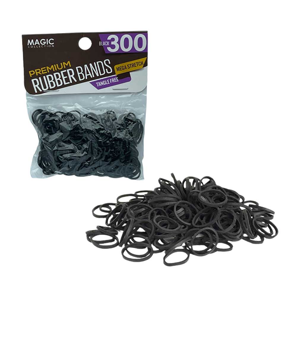 Rubber Bands For Pony Tail And Braids Black